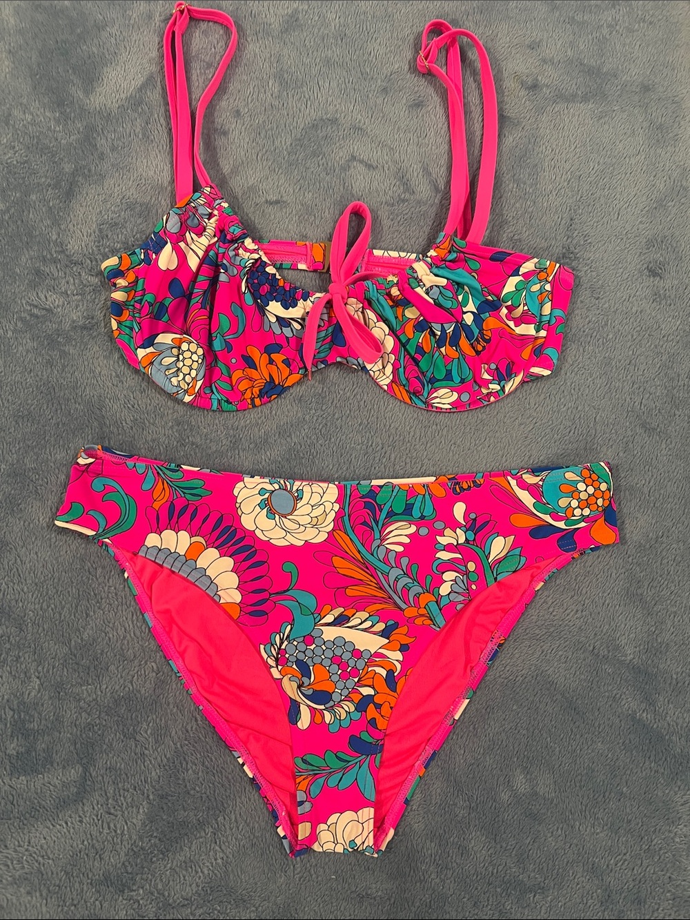 kate spade Hot Pink Floral Bikini Set